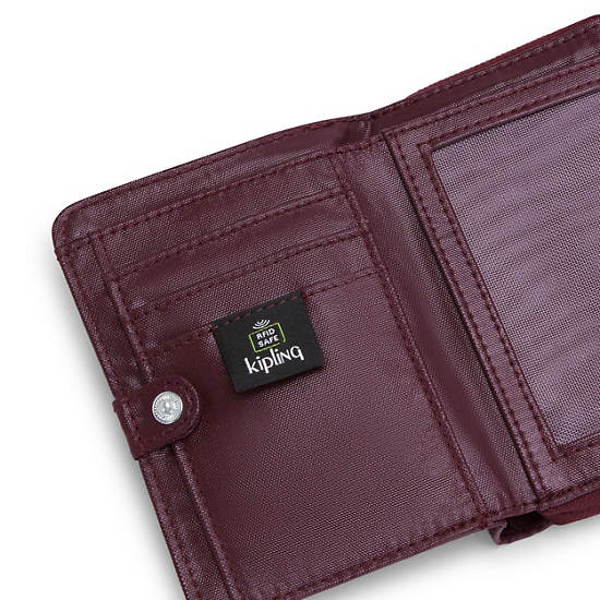 Portefeuilles Kipling Money Love Metallic Small Bordeaux | FR 1417AH